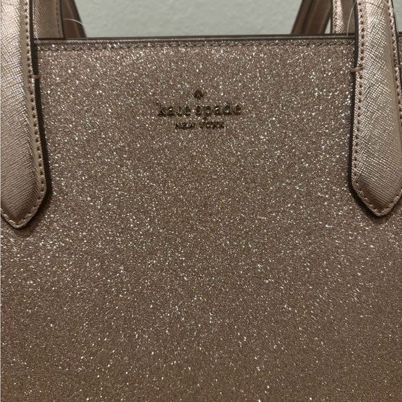 Kate Spade Glittery Gold/Pink Tote Bag NWOT - Picture 2 of 11